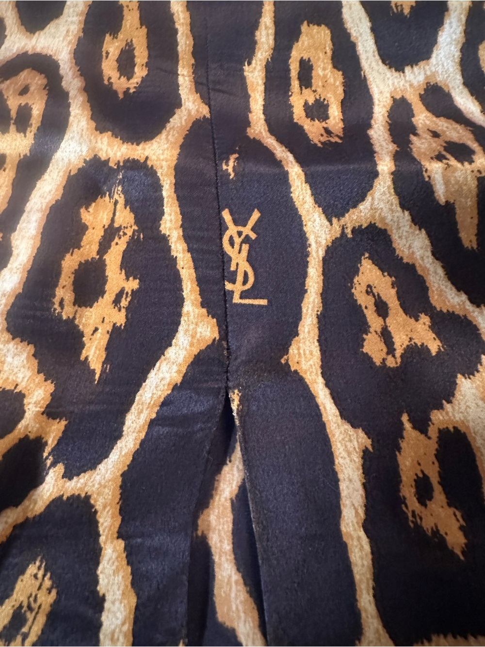 Yves Saint Laurent Vintage Leopard Print Strapless Dress Size 38 - Picture 14 of 16